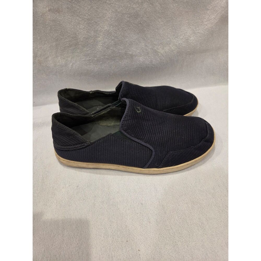 Olukai Nohea Mesh Mens Dark Navy Slip on Loafers Drop In Heel Comfort Size 10
